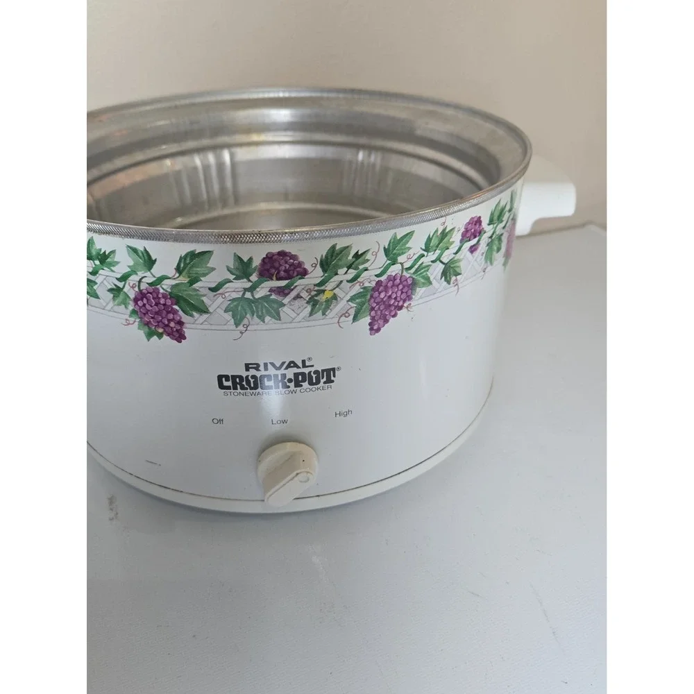Vtg Rival Crock Pot Replacement Heating Base Shell 5 Qt Model 3355 Grapevine
